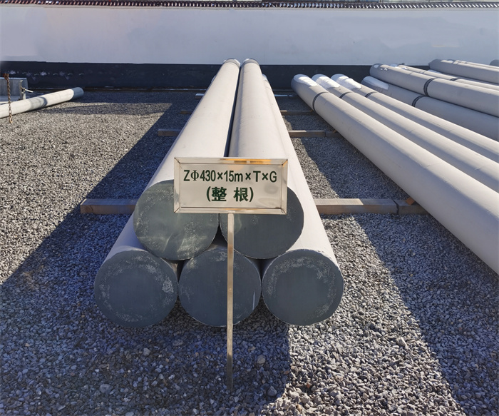 果洛430×15米×T×G终端电线杆
